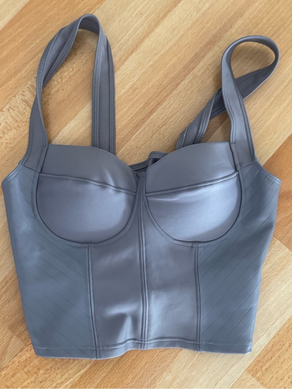Women’s ALO Yoga Longline Bustier Workout Top - Gray